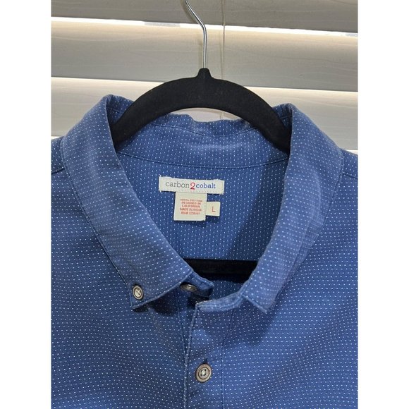 Carbon 2 Cobalt Long Sleeve Button Up Shirt - Size L - Picture 2 of 3